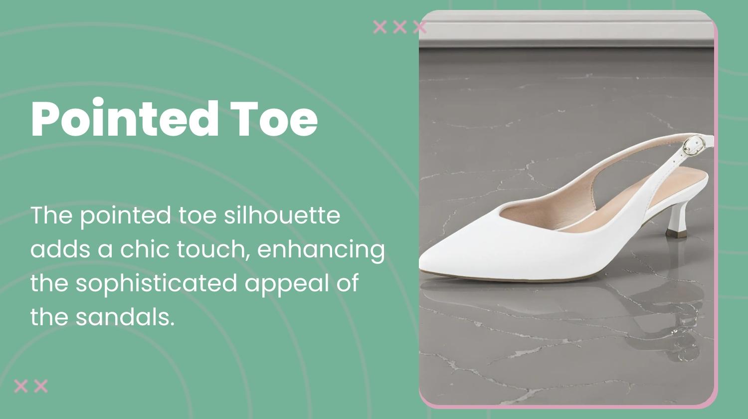 Women's Pointed Toe High Heel Sandals, Elegant PU Leather Slip on Shoes, Adjustable Buckle Strap, Perfect for Weddings Parties Work