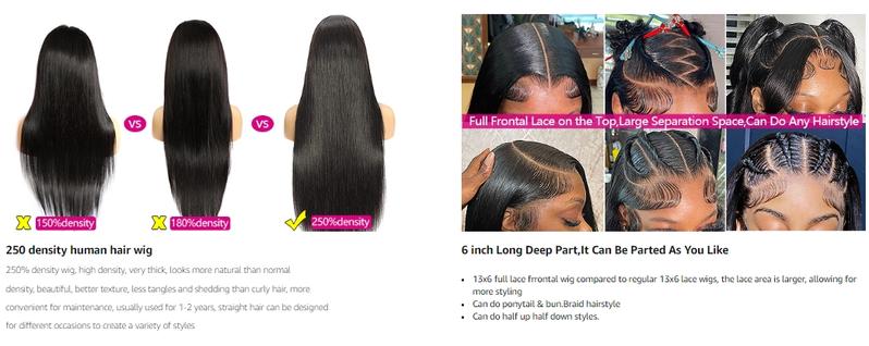 Lemoda 250% Density 13x6 Full Frontal Lace Wigs Human Hair HD Transparent Lace Wigs Human Hair 13x6 Full Wig Brazilian 12A Straight Wig Human Hair for Black Women 13x6 Frontal Wig Human Hair Lemoda 250% Density 13x6 Full Frontal Lace Wigs Human Hair HD Transparent Lace Wigs Human Hair 13x6 Full Wig Brazilian 12A Straight Wig Human Hair for Black Women 13x6 Frontal Wig Human Hair