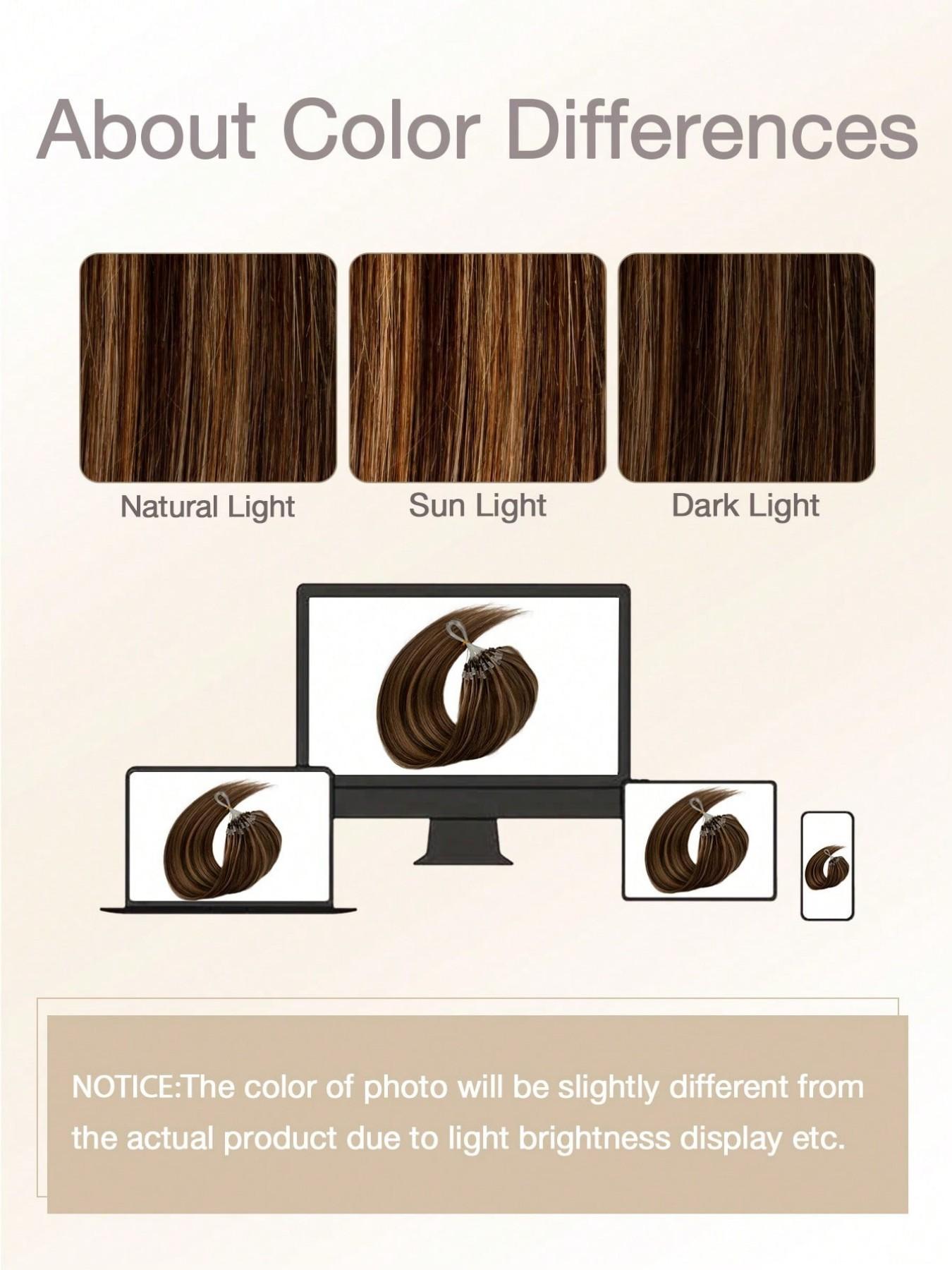 Invisible Micro Nano Bead Hair Extensions, Thin Ring Hair Clips, Real Human Hair Extensions, Thick Invisible Pearl Rings