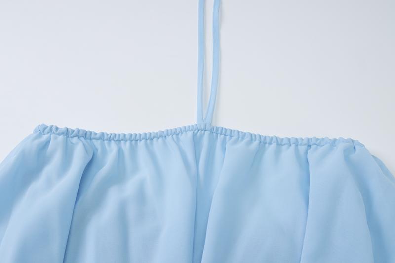 Women Boho Sundresses Summer Halter Sleeveless Backless Party Club Chiffon Basic Midi Dress