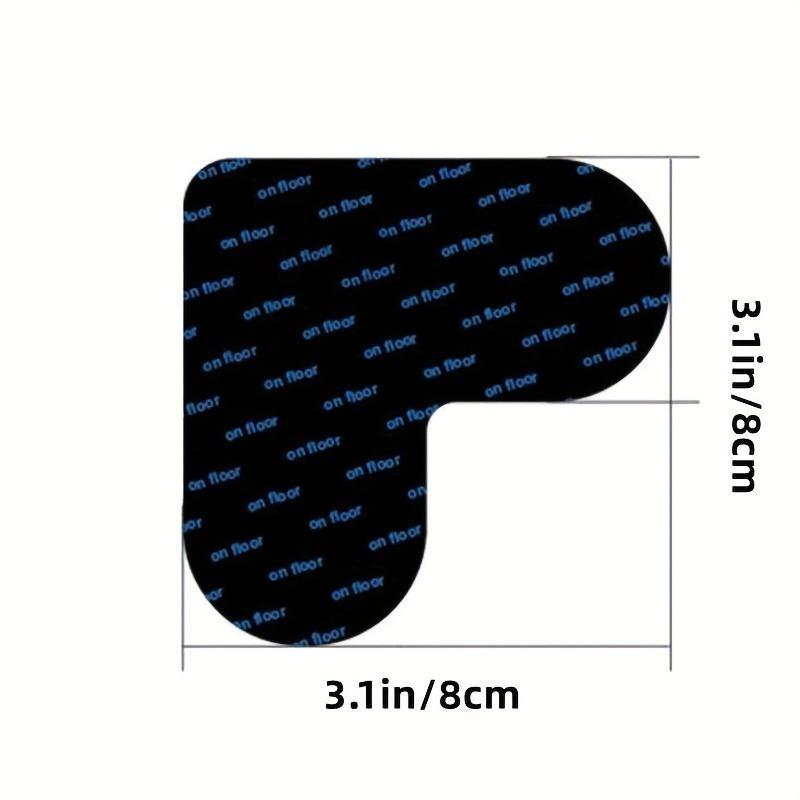 4pcs Non-Slip Rug Gripper for Hardwood Floors and Tiles, Double-Sided Anti-Slip Rug Grips, Washable, Corner Side Gripper