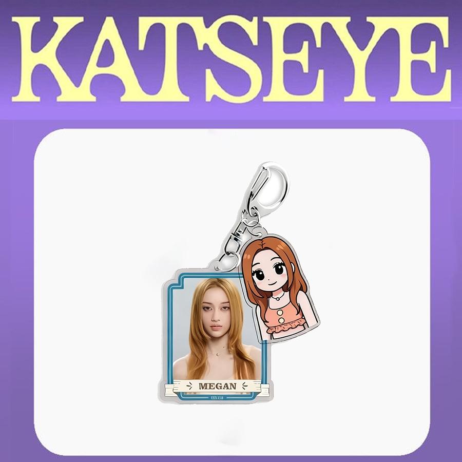 1 piece KATSEYE EYEKONS <GAbriela><Gnarly><Touch> Keychain, pendant, suitable for clothing, bags, car keys, creative and cute party decoration, Christmas gift, Valentine's Day, birthday celeb, Keychain Kawaii, Trendy Cute Keychain