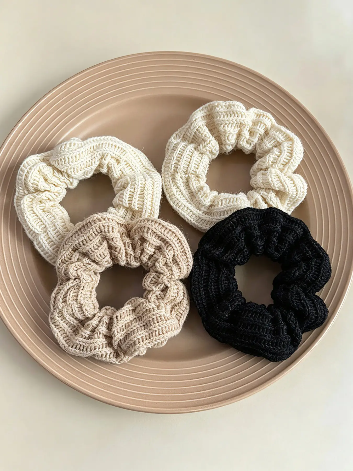 Women's Solid Hair Tie, Fashion Plain Scrunchies, Casual Simple Hair Accessories Set