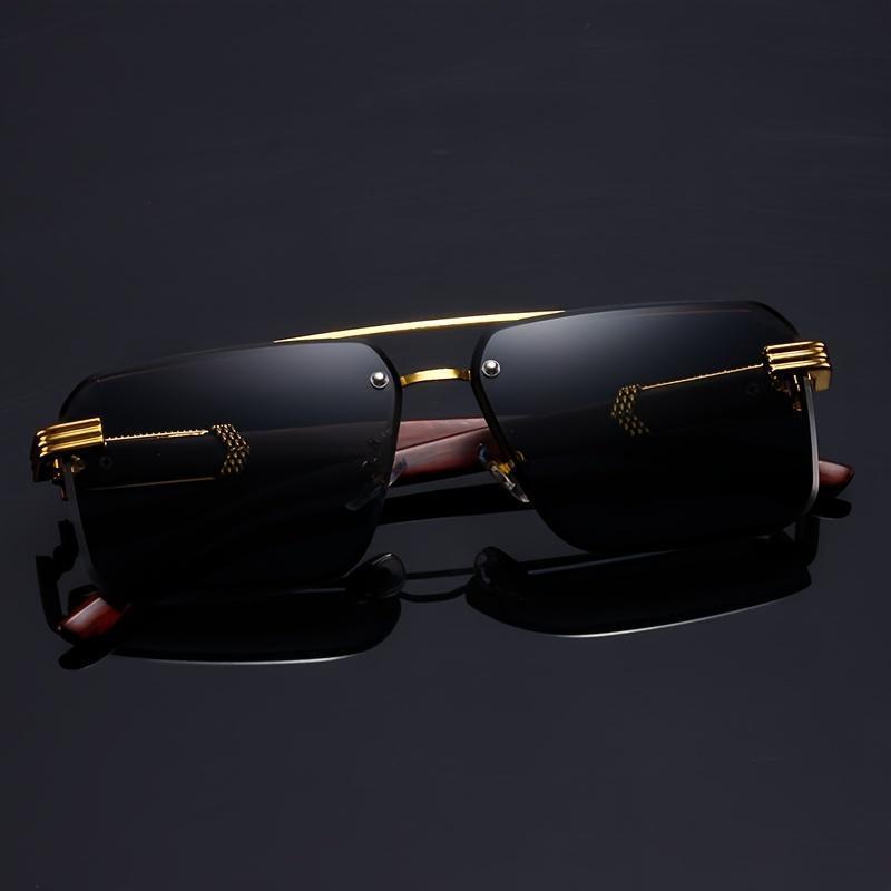 2026 Unisex 4-Piece Vintage Stylish Retro Square Sunglasses, Oversized Double Bridge Lightweight Eyewear, Classic Versatile Frames for Party & Casual Wear, Men's Women's Fashion Accessories, Vintage Sunglasses, Stylish Sunglasses