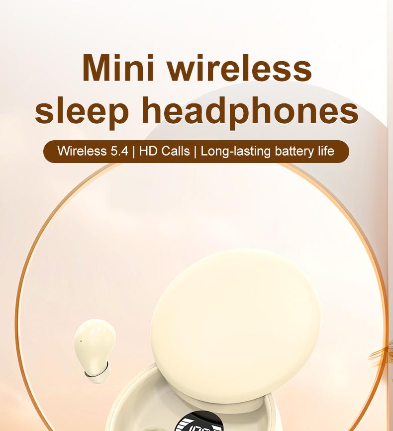INSONIXN Invisible Sleep Earbuds Ultra-thin In-ear Wireless Bluetooth Earbuds for Sports 3D Stereo Low Latency Dual Noise Reduction Sleep Game Modes IPX5 Waterproof - Electronic  Mother's Day gift