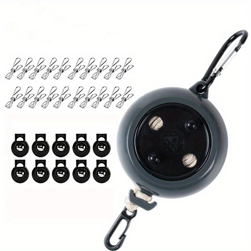 Durable and portable 26-foot travel clothesline, suitable for camping and outdoor activities — easy to set up and use, ideal for drying clothes and towels anywhere.