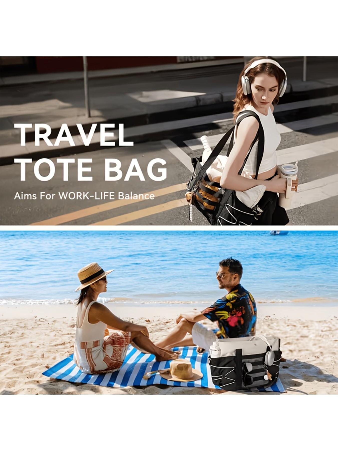 Women's Travel Handbag, Foldable Beach Bag, Gym Sports Bag, Shopping Bag, Ideal for Gifting, Versatile and Stylish Accessory