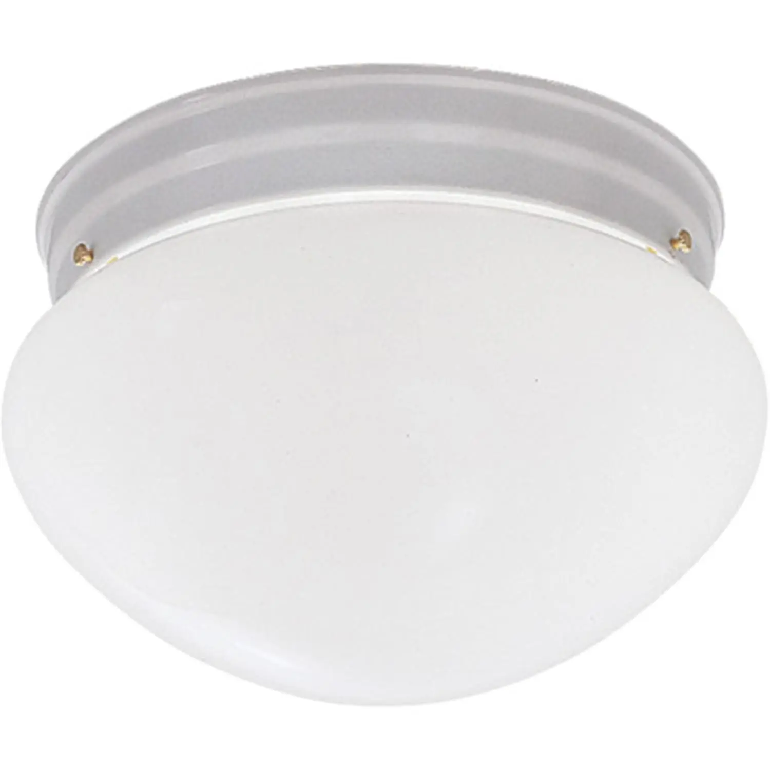 2-Lights Flush Mount Ceiling Light, 9 Inch Lighting Fixture for Kitchen, Bedroom, Bathroom, and Hallway, Frosted White Glass, White