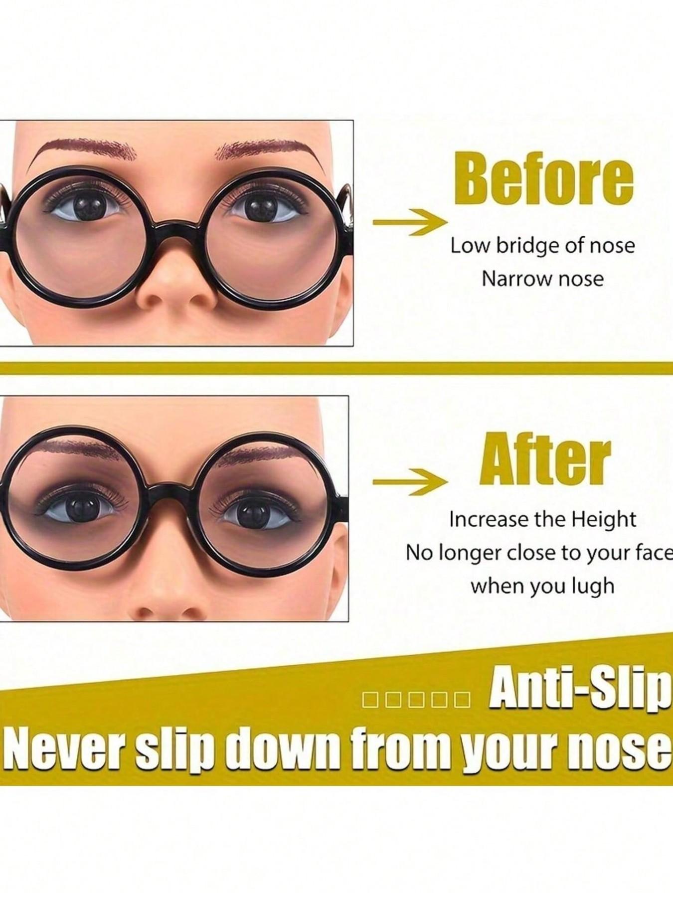 Soft Silicone Nose Pads - Non-Sli p Enhanced Air Chamber Suitable For All-Plastic Frame Nose Pads Concave And Convex D-Type Nose Pads Glasses Accessories Tasteless Eye Protection Accessories