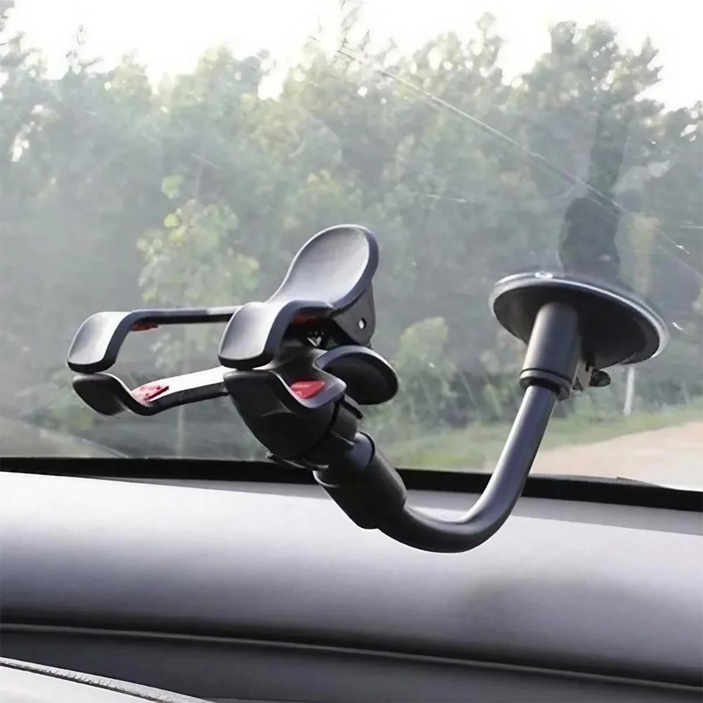 Universal Car Phone Mount for Truck & SUV - Multi-Joint Long Arm Suction Cup Holder with Gravity Auto-Lock, Anti-Shake Vibration Damping for All Smartphones, Secure Driving Navigation