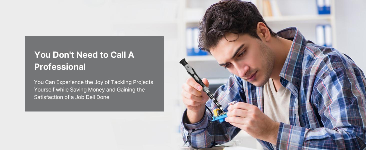 122 in 1 Precision Computer Screwdriver Kit, Laptop Screwdriver Sets with 101 Magnetic Drill Bits, Computer Accessories, Electronics Tool Kit Compatible for Tablet, PC, iPhone, PS4 Repair Replaceable Screwdriver Bits