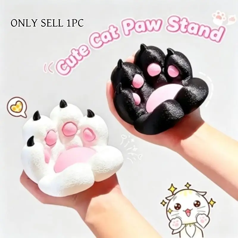 Cute Cat Paw Phone Tablet Stand, Creative Soft Desktop Lazy Stand, Holds Phones/tablets, Mobile Holder, Perfect Gift for Friends and Girls