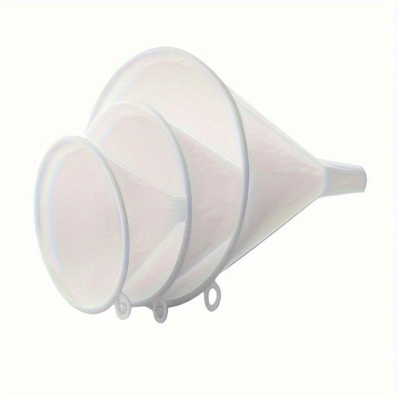 3pcs, Funnel, Plastic Funnel Set, Large, Medium, And Small Kitchen Funnels For Filling Bottles, Food Grade Cooking Funnel Set, Oil Funnel, Kitchen Accessaries, Baking Tools, Kitchen Utensils, Kitchen Accessories