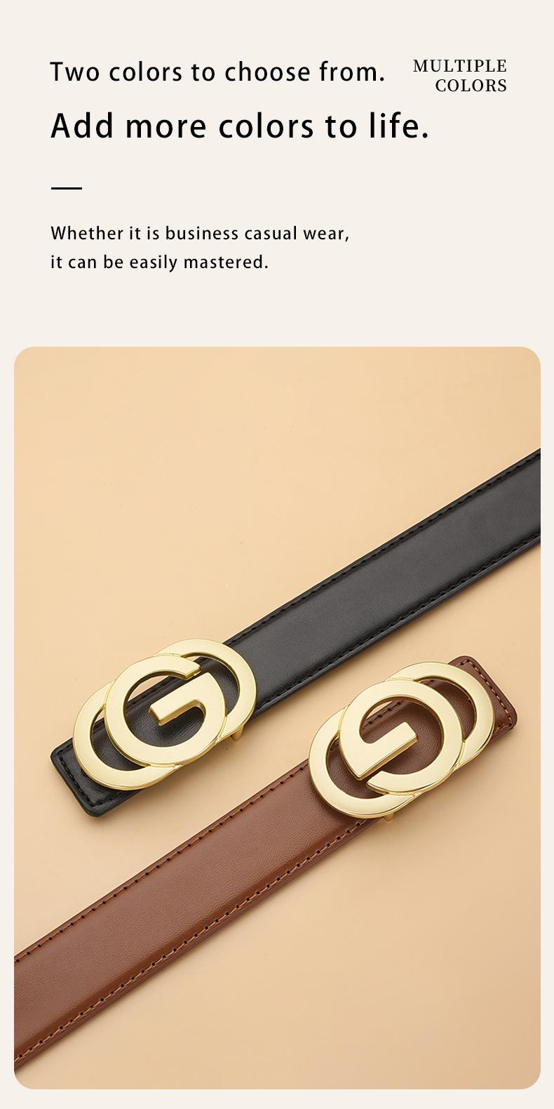 Luxury Women's Waist Belt, Trendy Exquisite Belt with Letter G Alloy Buckle, Adjustable Design for Daily Commute & Office Casual Wear, Perfect Gift Idea