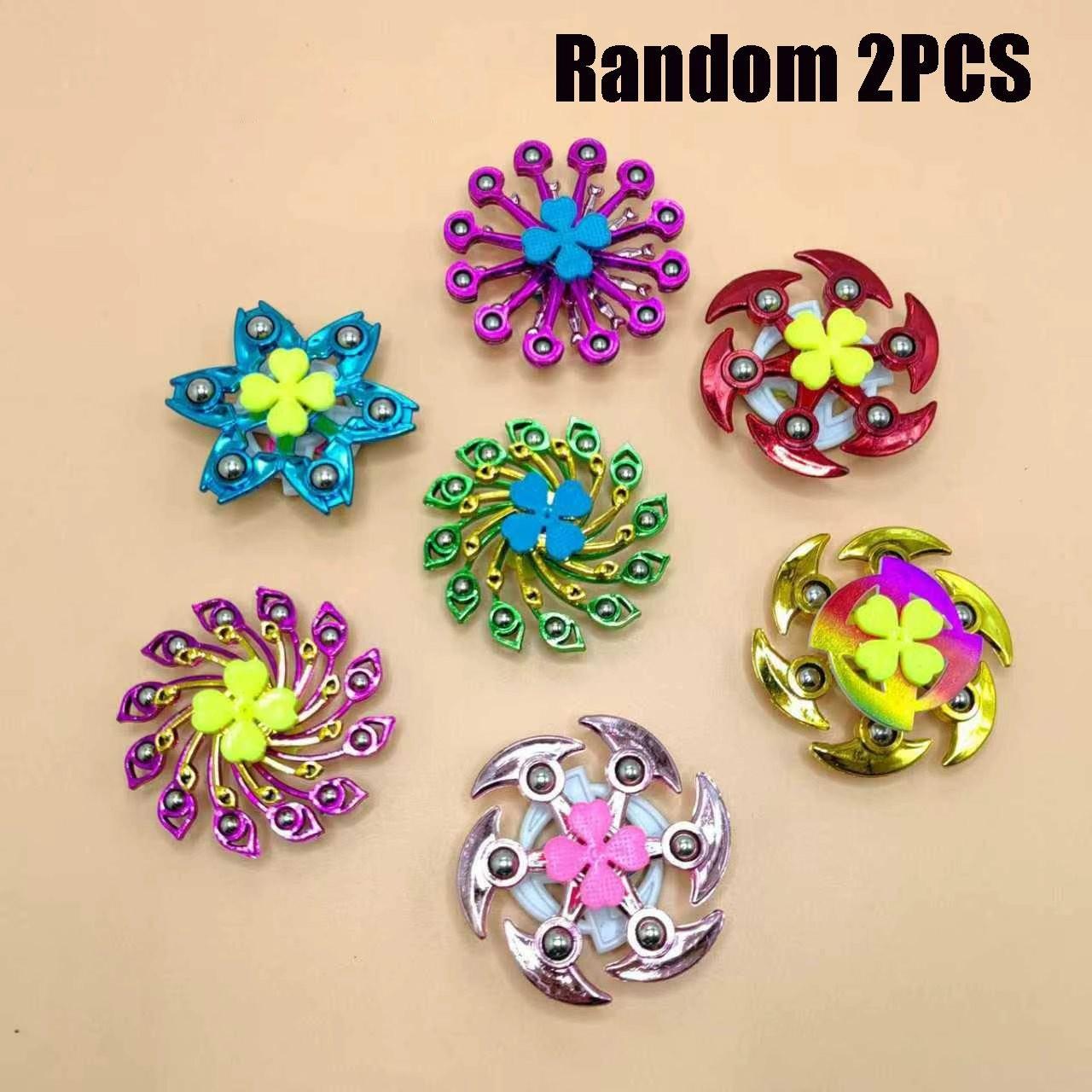 Double Layer Colorful Electroplated Steel Bearing Fidget Spinner, Adult and Child Finger Twister Toy, Fun Handheld Game