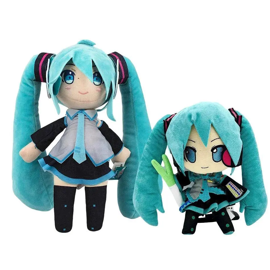 2026 New hot item Adorable Hatsune Miku Plush  Fluffy Anime Stuffed Doll with Signature Pigtails  Cuddly Figure for Collectors & Gift Giving