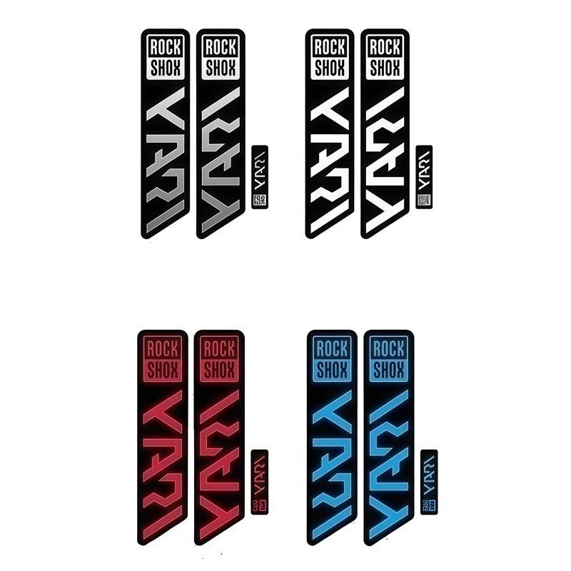 2D Flat Motorcycle Sticker Set of 3 Rockshox Bike Fork Stickers - Mountain Bike Fork Decals, Durable Bike Accessories, Stylish