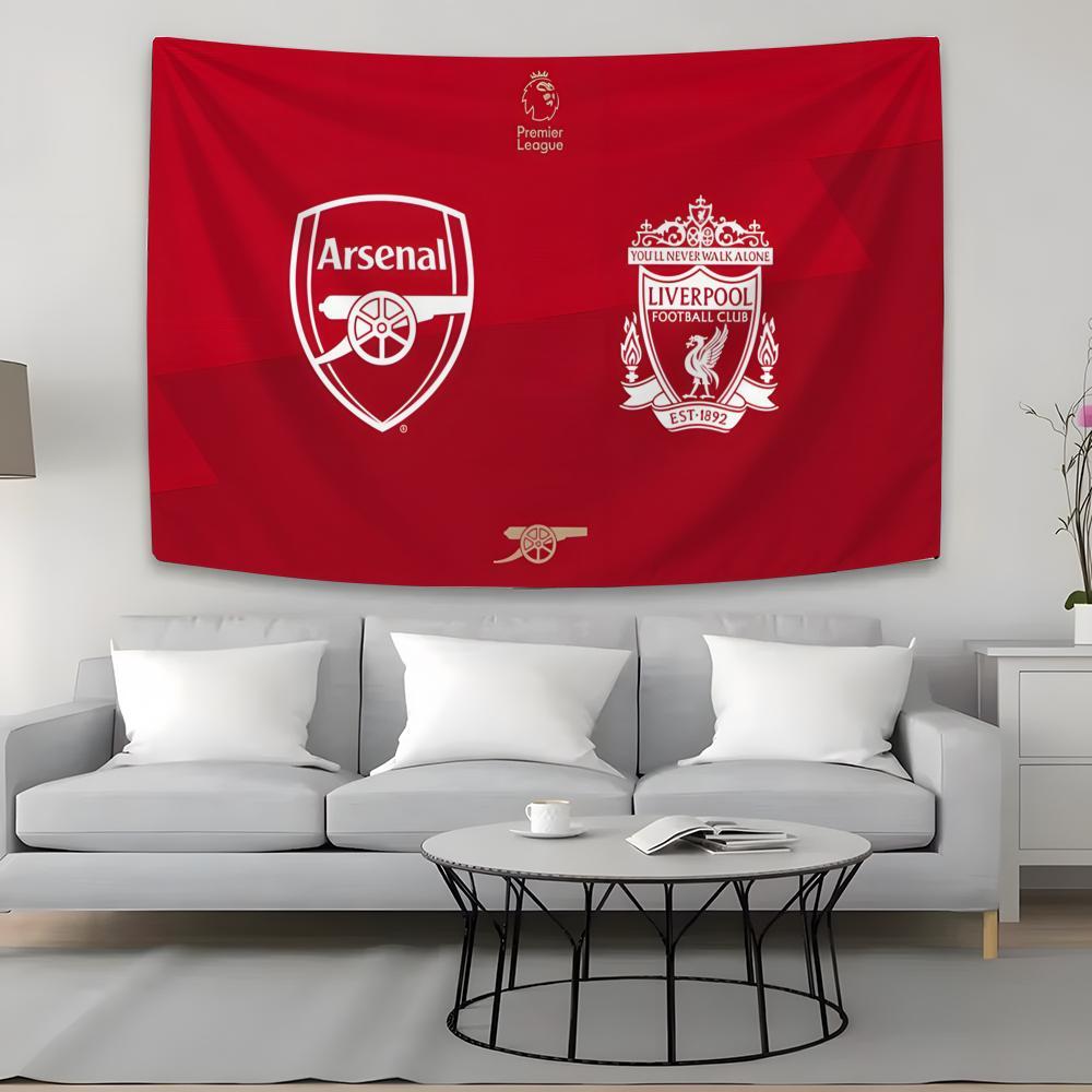 English Premier League L-Liverpool FC Tapestry Background Hanging Cloth Bedroom Room Decor Aesthetic Tapestry Wall Party