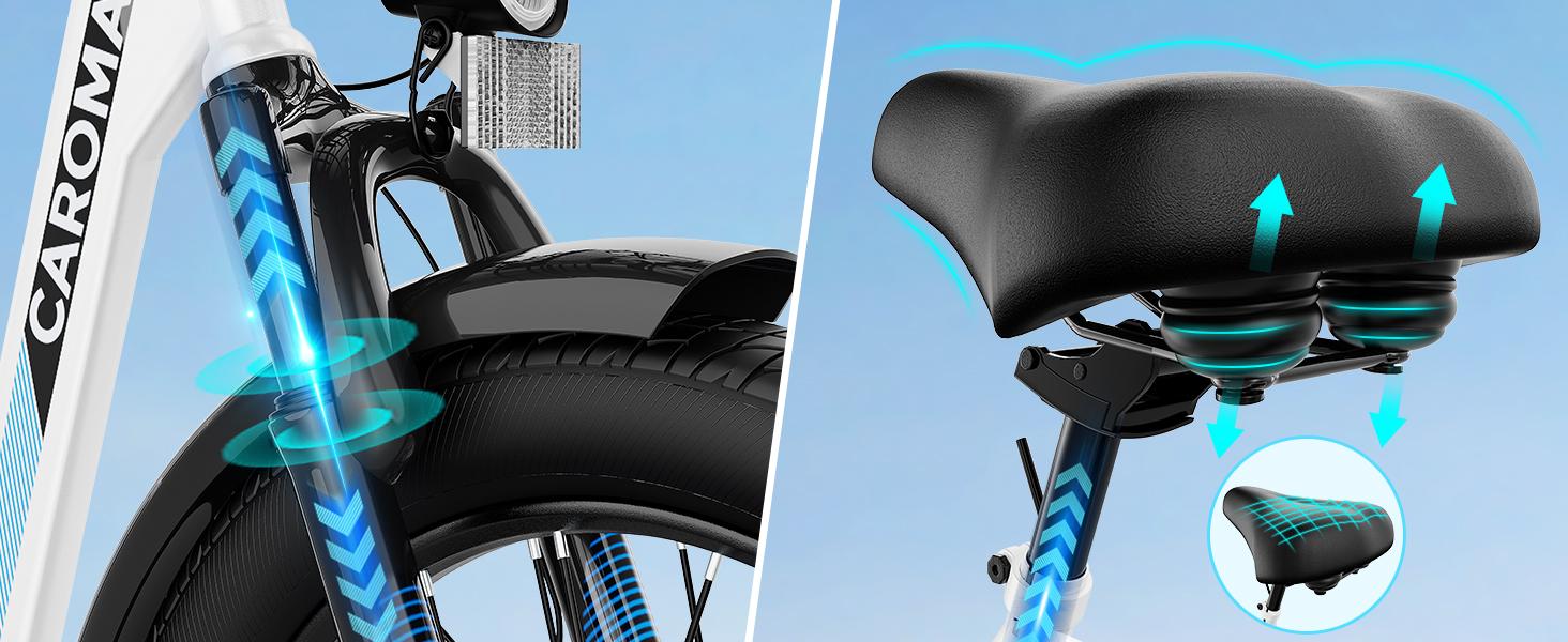 Caroma Peak 1200W Electric Scooter with Seat, 20" X 3" Off-Road Tires, 500Wh Battery, 30Miles Range, 20MPH Top Speed, Adjustable Electric Scooter for Adults with Basket, Adults Ebike for Commuting Caroma Peak 1200W Electric Scooter with Seat, 20" X 3" Off-Road Tires, 500Wh Battery, 30Miles Range, 20MPH Top Speed, Adjustable Electric Scooter for Adults with Basket, Adults Ebike for Commuting