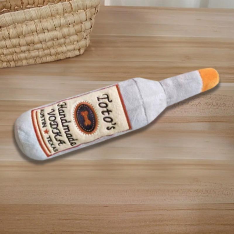 Vodka Design Plushie Toy for Dog, Sounding Interactive Chew Plush Dog Paw Toy, Dog Supplies, Pet Toys