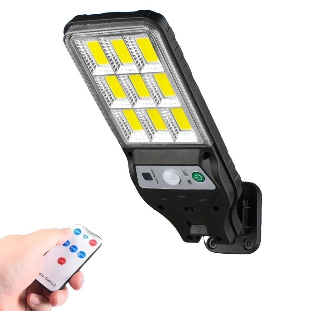 Outdoor Super Bright LED Solar Street Light 9cob Body Sensor Solar Wall Light Ip65 Waterproof Dusk to Dawn Safety Lamp Garden Pathway Decor