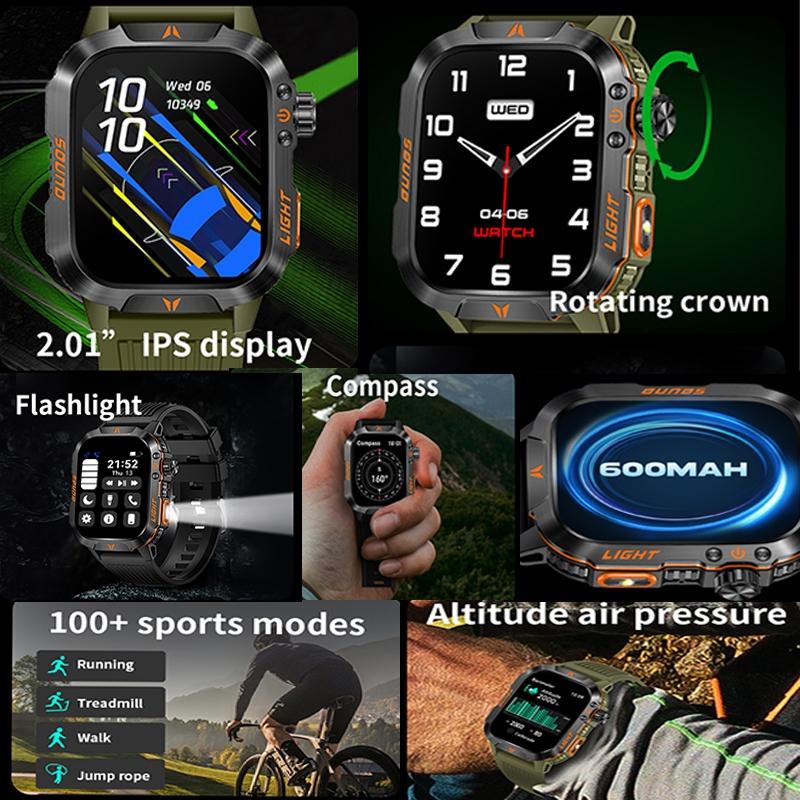 Multi-functional Smart Watch with Flashlight Compass, Fashionable Digital Watch with Heart Rate Monitoring & Sleep Tracking, Sports Watch with Multiple Sports Modes for Women & Men Multi-functional Smart Watch with Flashlight Compass, Fashionable Digital Watch with Heart Rate Monitoring & Sleep Tracking, Sports Watch with Multiple Sports Modes for Women & Men