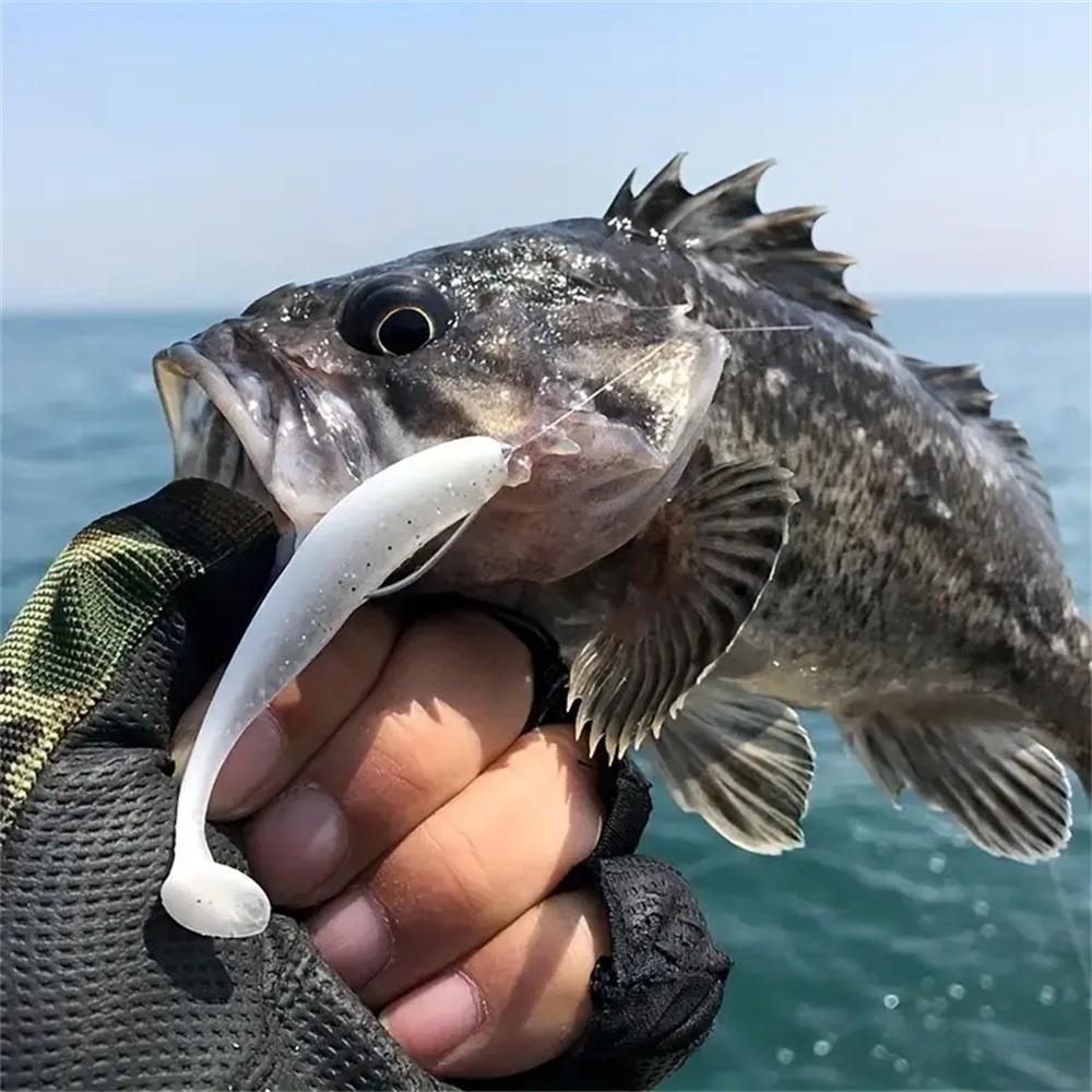 5/10/20pcs 7cm/6.3cm/5.5cm Head Tail Soft Bait, Mini 2g Fish Lure, T-Shaped Worm Shape, High Performance for Bass and Dogfish Fishing