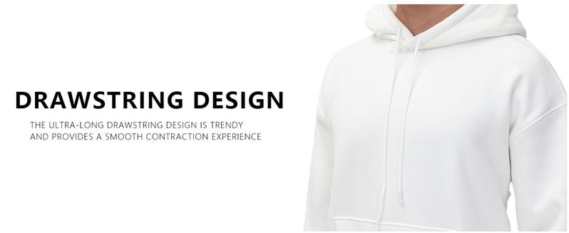 THE GYM PEOPLE Fleece Pullover Hoodie Loose Fit Ultra Soft Hooded Sweatshirt With Pockets Menswear