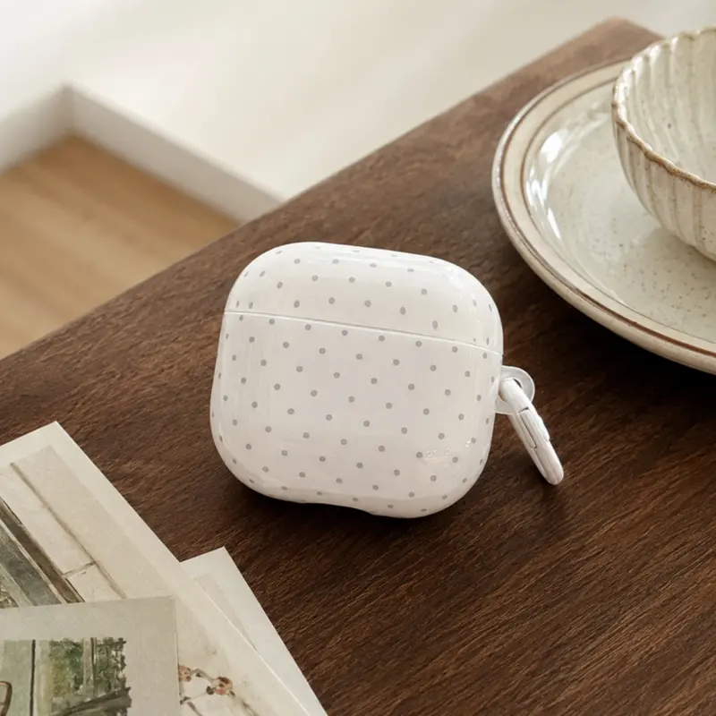 Cute Polka Dot AirPods Case, Protective Cover for Apple AirPods 5/4/3/2/pro 3/2, Korean Style Earphone Shell, Girls' Accessory