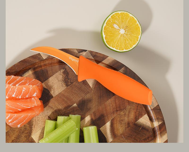 14 Pieces, Kitchen Knife Set, 7 Knives, 7 Protective Sleeves, Can Cut Meat and Vegetables, Can Cut Fruit, Can Cut Steak, Rust Resistant and Durable,  Gift Set Outdoorfun Fathersdaygift Outdoorfun Fathersdaygift Utensils Stainless Steel Cooking