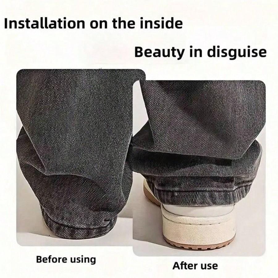 4pcs/8pcs/12pcs Pants Leg Shorteners with Hidden Clips, Waterproof, Durable, Portable, Prevents Dragging, Suitable for Jeans and Regular Pants