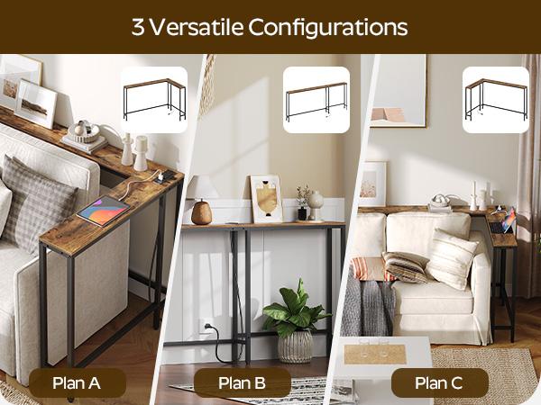 YATINEY 5.9" Wide Console Table, L Shaped Narrow Sofa Table, Behind Couch Table, Entryway Table with 2 Outlets and 2 USB Ports, for Living Room, Hallway, 3 Assembly Options #SpringSale #BigSpringSale YATINEY 5.9" Wide Console Table, L Shaped Narrow Sofa Table, Behind Couch Table, Entryway Table with 2 Outlets and 2 USB Ports, for Living Room, Hallway, 3 Assembly Options #SpringSale #BigSpringSale