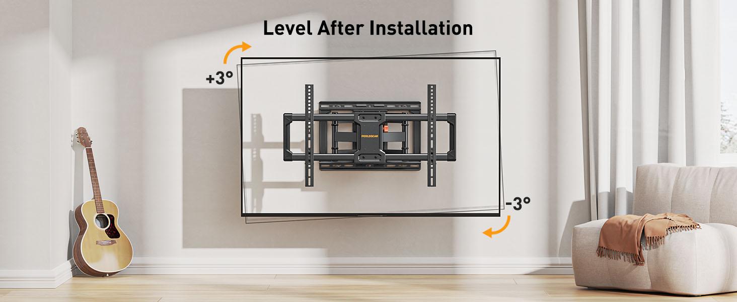 UL Listed Full Motion TV Wall Mount for 40-86 inch / 42-84 inch / 42-85 inch TVs up to 132 lbs, TV Mount with Dual Articulating Arms, Tool-Free Tilt, Swivel, Extension, Leveling, Max VESA 600x400mm, 16" Studs#TikTokShopBlackFriday