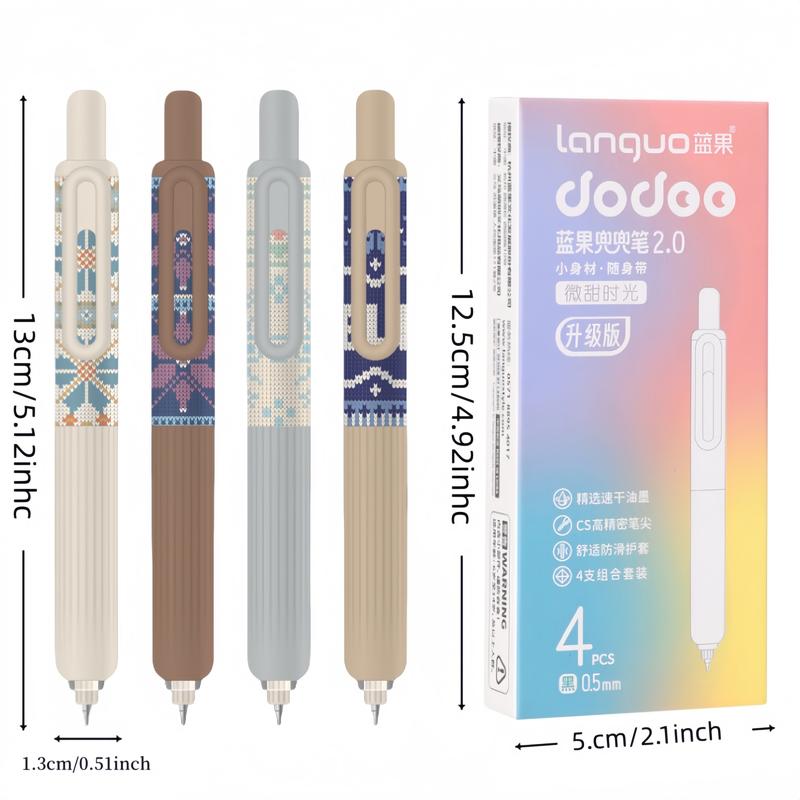 Retractable Ballpoint Pen, 6 Counts/set Colorful Smooth Writing Pen, Comfort Grip Fashionable Elegant Pen for School Office Examination, Ballpen Set, Color Marker Set, Colored Pens Set, Set With Pen