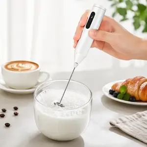 Rechargeable Handheld Milk Frother, Cordless Electric Whisk, Coffee Frother Handheld for Lattes, Cappuccino, Matcha and Hot Chocolate #GLOBAL PICKS