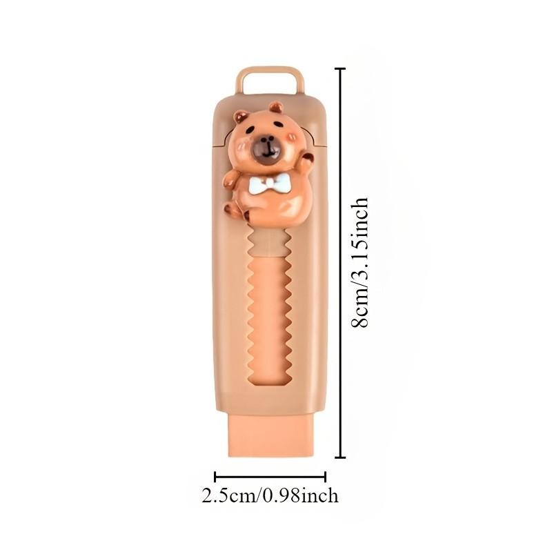 4pcs Cute Water Pig Erasers Set, High-Quality Fashion Design, Clean Rubbing, No Shavings, Soft Learning Drawing Supplies, Holiday Party Gift