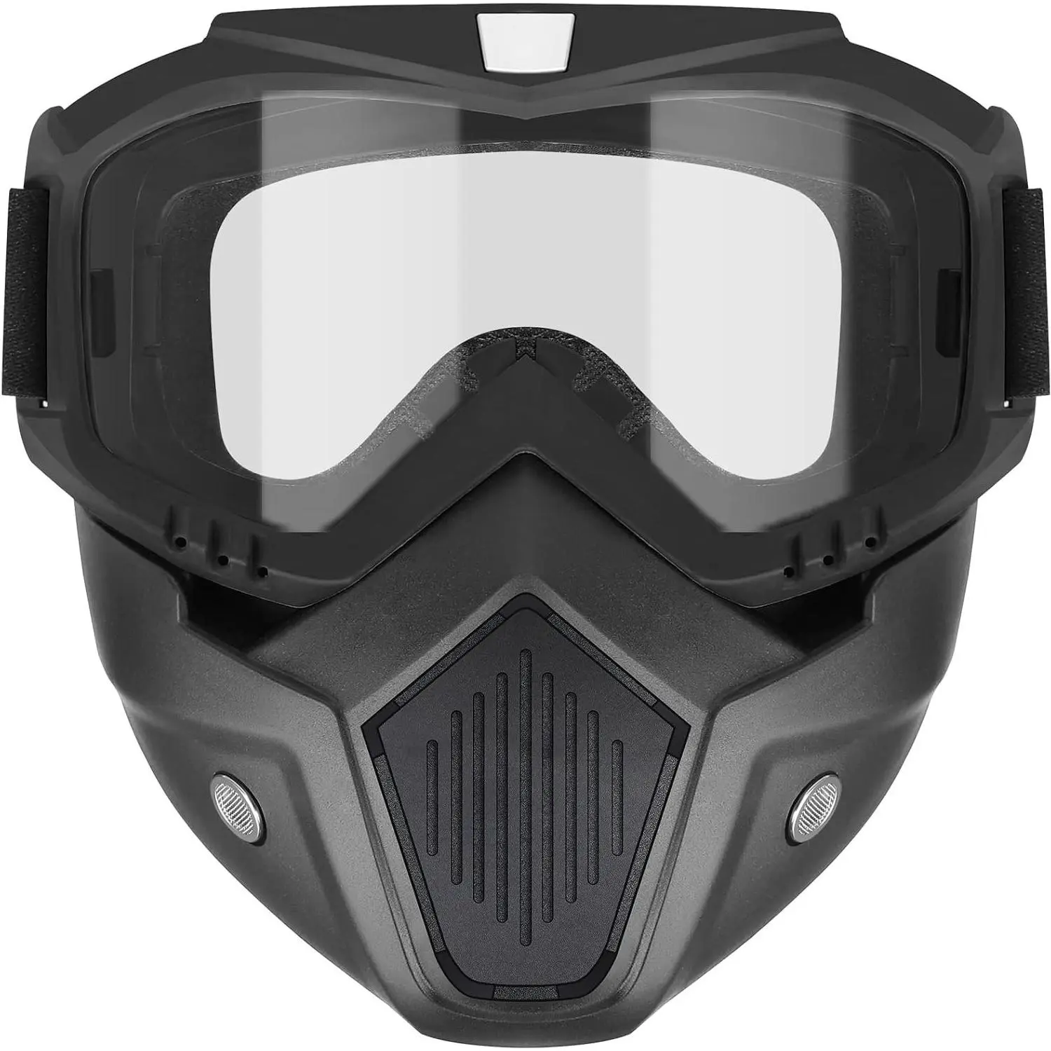 Tactical Mask Compatible with Nerf Rival, Apollo, Zeus, Khaos, Atlas, & Artemis Blasters Rival Airsoft Mask, Black Detachable Masks with Goggles for Shooting Game Cycling Christmas Cosplay PartyGift