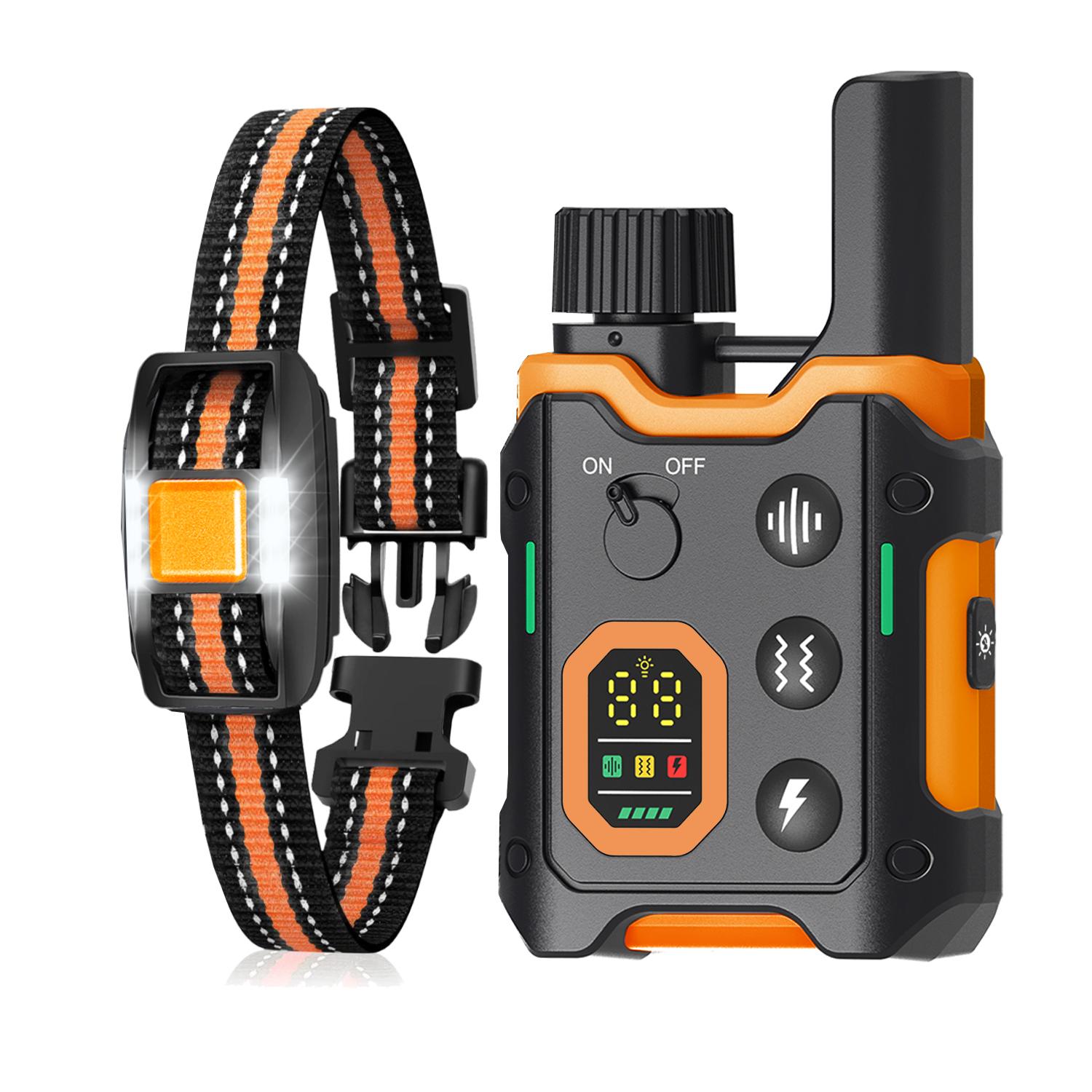 Electric Dog Training Collar, Rechargeable Waterproof Dog Training Collar with Shock, Vibration, Beep Modes, Adjustable Dog Training Tool, Pet Gear