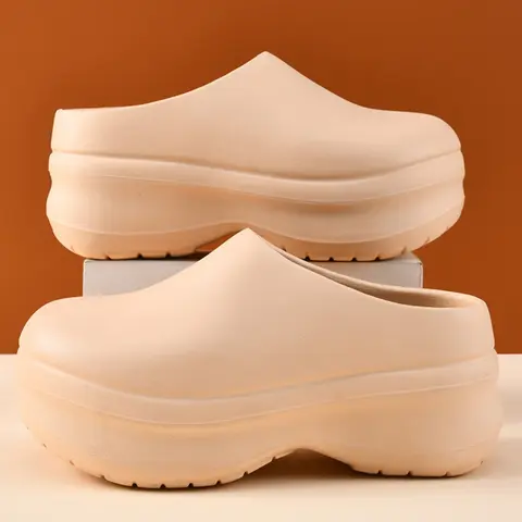 Women's Thick Sole Fashion Hole Shoes, Chef Shoes with Soft Cushioning Insole, Winter Casual Slippers for Women, All Season Wear, EVA Beach Slippers, Thick Bottom Slippers, Ladies Slippers, Thick Cushioned Slippers, Thick Soled Slippers