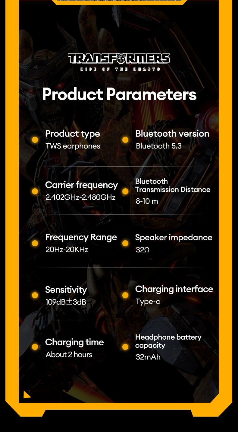 Transformers New Legit TF-T12 Wireless Buletooth Earphone