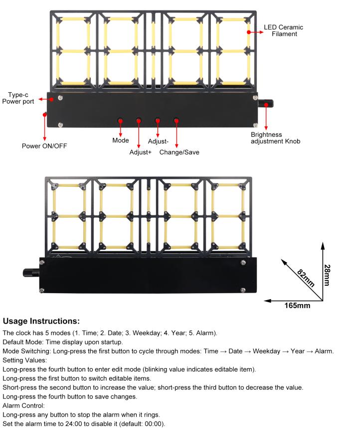 Soldering Practice Kit, 4-Bit Digital Clock Kit with Lighting Adjustment, Soldering Projects Alarm Clock DIY Electronic Kits for Adult Teens Learning Creative Present