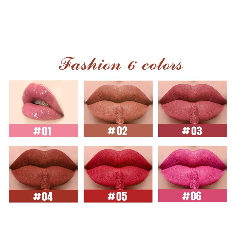 6 Color Lip Gloss Set, Mirror Finish Lip Gloss + Matte Velvet Lip Stain, Long-Lasting & Hydrating Makeup Kit for Women 6 Color Lip Gloss Set, Mirror Finish Lip Gloss + Matte Velvet Lip Stain, Long-Lasting & Hydrating Makeup Kit for Women
