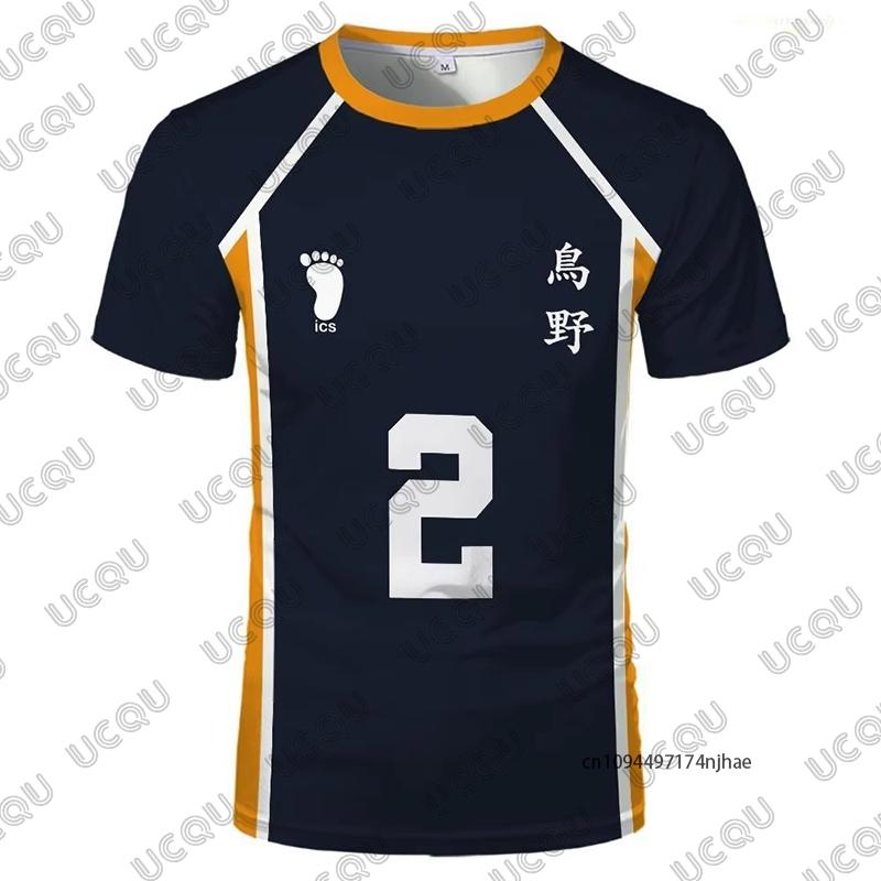 Anime Haikyuu Role Play Jersey Men's Tshirt Karasuno High School Volleyball Club Hinata Shoyo Kageyama Sports Tee Kids/Adult Top