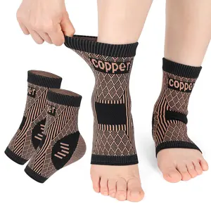 Ankle Brace, Copper-Infused Ankle Support Compression Socks, AnkleBraces for Men Women, Foot Support Wraps for Achilles Tendon Sprained Ankle Plantar Fasciitis