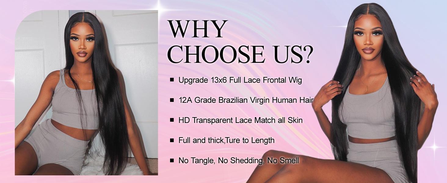 Lemoda 13x6 Full Lace Frontal Wig 200 Density Straight 13x4 Lace Front Wigs Human Hair Transparent Lace Pre Plucked 15A Brazilian Virgin Human Hair Wigs for Women Lemoda 13x6 Full Lace Frontal Wig 200 Density Straight 13x4 Lace Front Wigs Human Hair Transparent Lace Pre Plucked 15A Brazilian Virgin Human Hair Wigs for Women