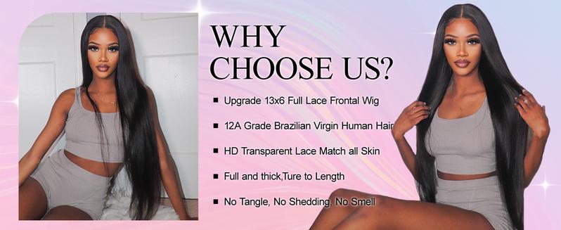 Lemoda 13x6 Full Lace Frontal Wig 200 Density Straight 13x4 Lace Front Wigs Human Hair Transparent Lace Pre Plucked 15A Brazilian Virgin Human Hair Wigs for Women