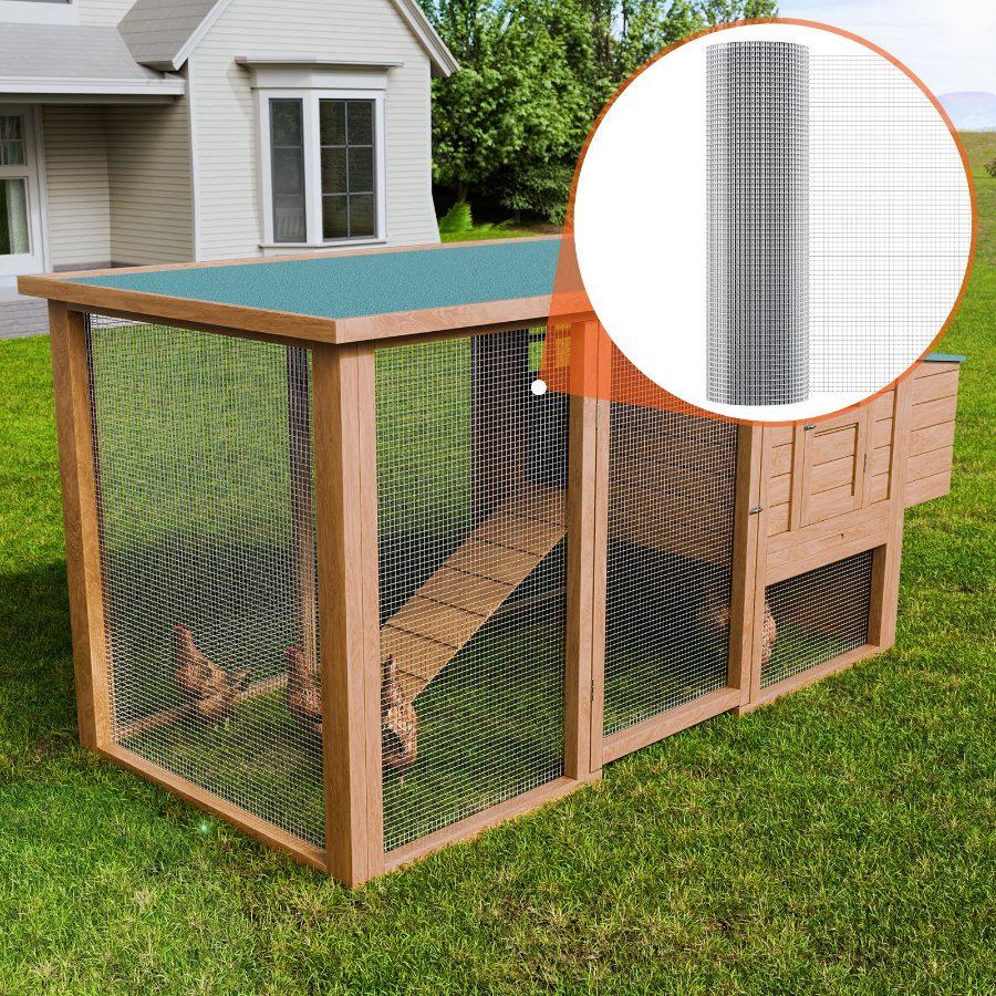 VEVOR Hardware Cloth, 1/2 inch 36inx 100 ft 19 Gauge, Hot Dipped Galvanized Wire Mesh Roll, Chicken Wire Fencing, Wire Mesh for Rabbit Cages, Garden, Small Rodents