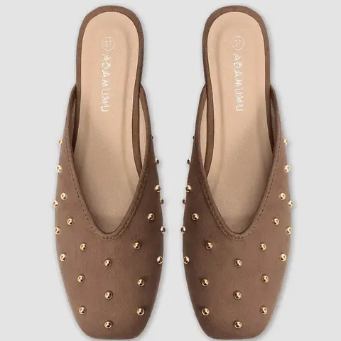 Women's New Fashion Comfortable Flat Shoes, Casual Mule Flats, Cute Footwear for Daily Wear, Ideal for Holidays and Summer, Stylish and Practical