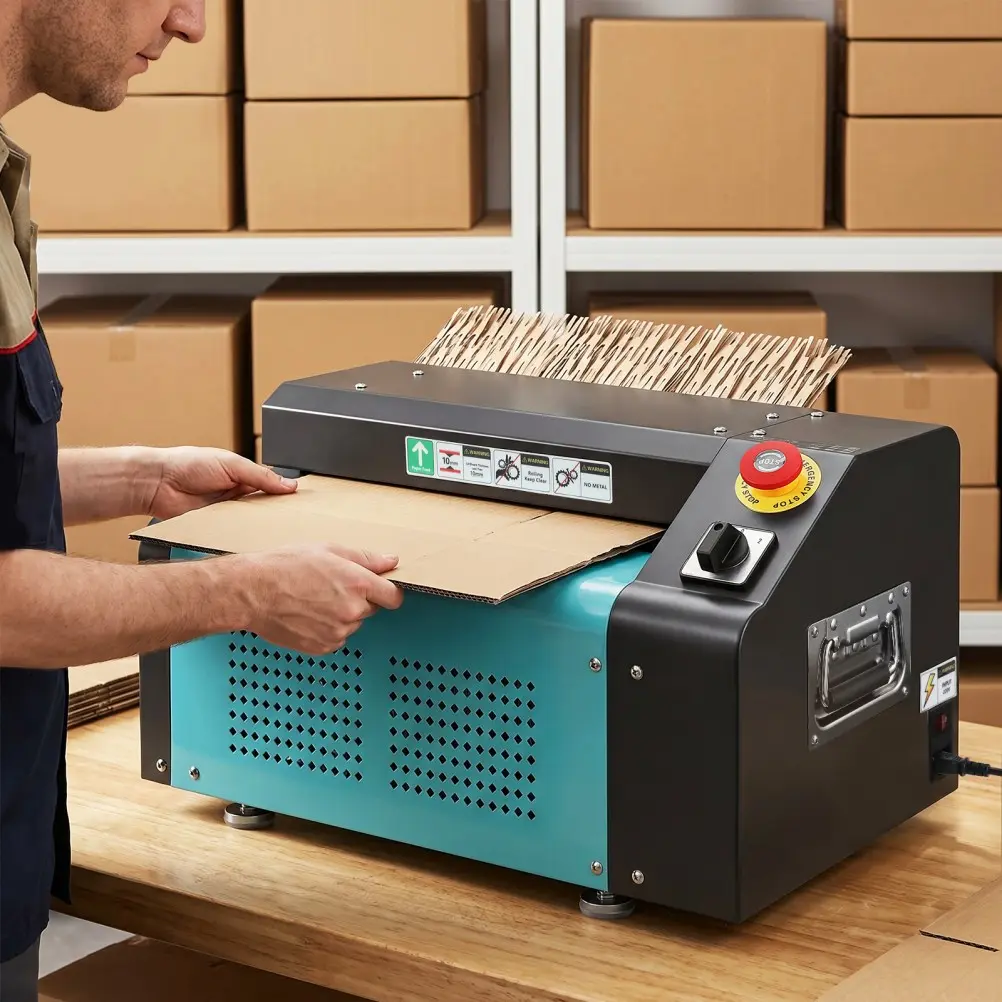 110V Cardboard Shredder Corrugated Board Expansion Cutting Machine 10MM Cutting