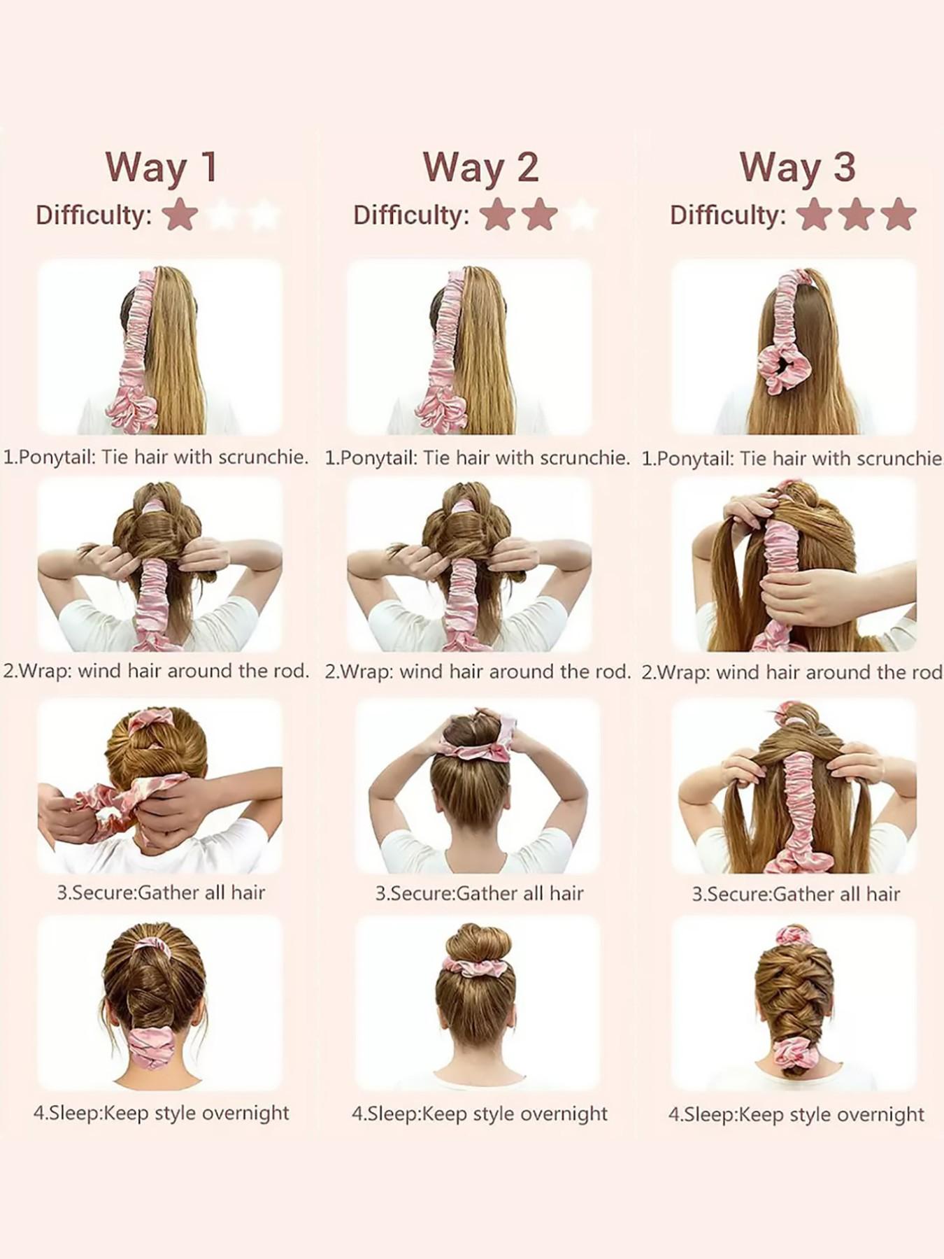 1pc Leopard Print Satin Sleep Curler, Soft No-Heat Hair Styler, Lazy Bun Maker, Large Wave Hair Tie, Gentle on Hair, Night Use